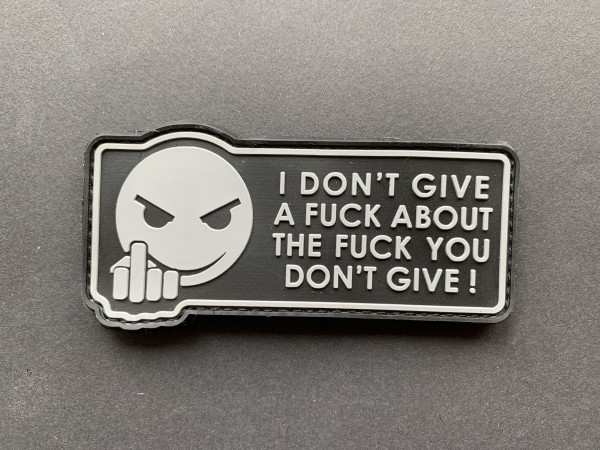 3DRubber Patch:"I DON'T GIVE A FUCK...!"