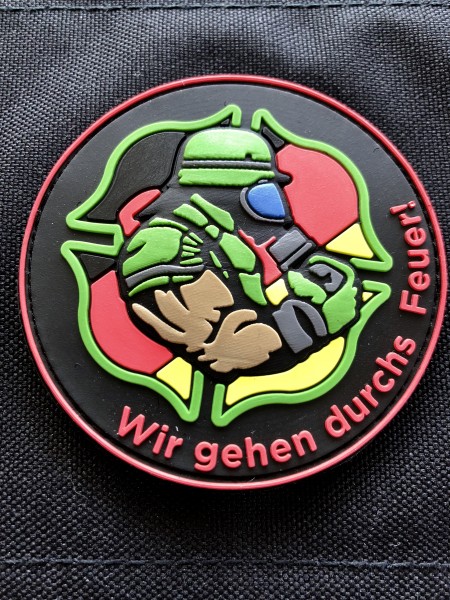 3D RUbberpatch "Wir gehen durch's Feuer!"