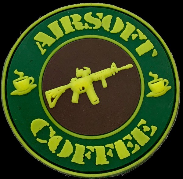 3D Rubberpatch "AIRSOFT & COFFEE"