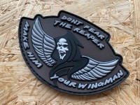 3D Rubber MORALE PATCH: "Don't fear the Reaper - grey wings" 3D Rubber MORALE PATCH: "Don't fear the Reaper - grey wings"