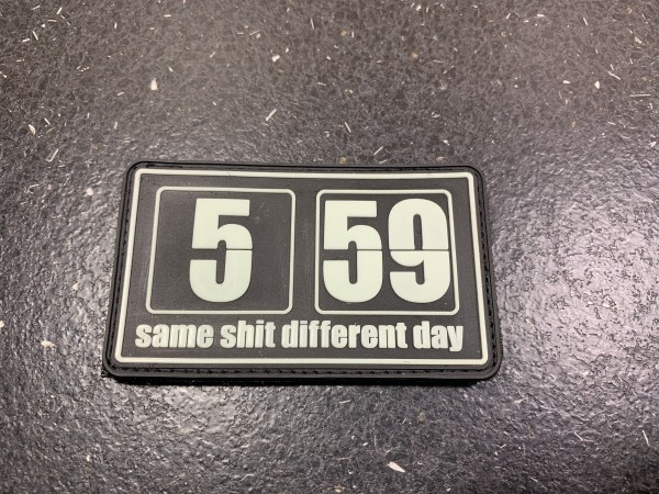 3D Rubberpatch:" same shit different day" night glow
