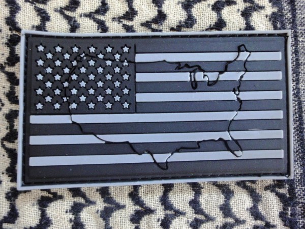 3DRubber Patch:"USA" left arm SUBDUED