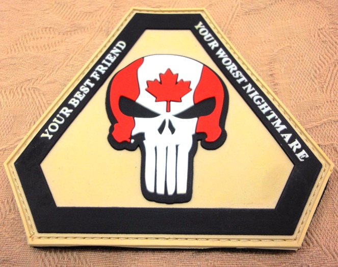 3D Rubber Patch"Punisher Canada" MORALE patches Patches patchwerk