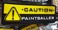 3D Rubberpatch:"CAUTION PAINTBALLER" Original 3D Rubberpatch:"CAUTION PAINTBALLER" Original