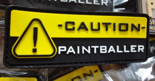 3D Rubberpatch:"CAUTION PAINTBALLER!" Original