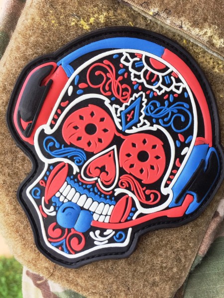 3D Rubber MORALE PATCH: "Santa Muerte" nachleuchtend