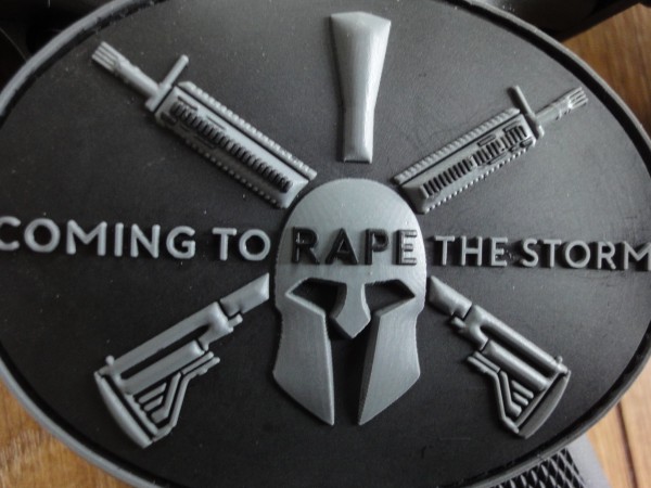 3D Rubber MORALE PATCH: "Coming to rape the storm"