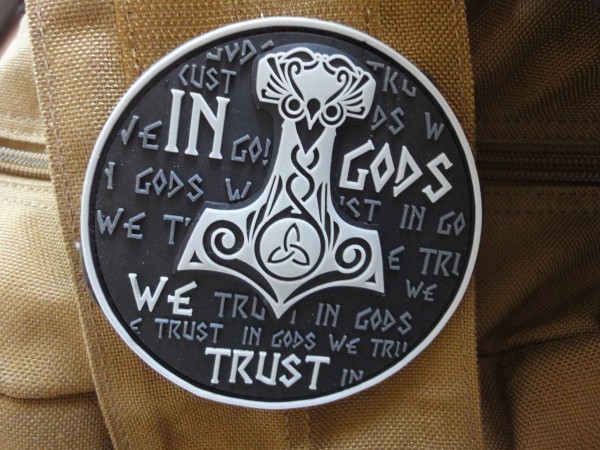 3D Rubber MORALE PATCH: "In Gods we trust" subdued