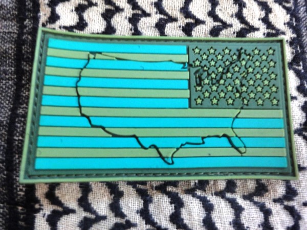 3DRubber Patch:"USA" right arm JUNGLE