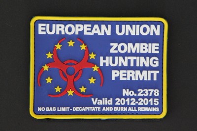 3D Rubberpatch: UNDEAD "EU ZOMBIE HUNTING PERMIT"