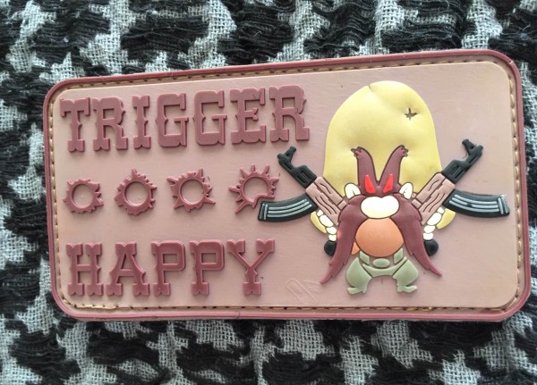 3D Rubber Morale Patch: TRIGGERHAPPY desert