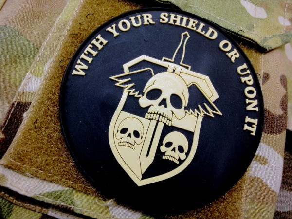 3D Rubber Patch:"With your shield or upon it"