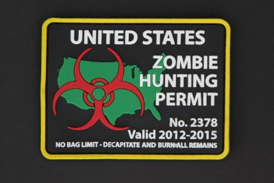 3D Rubberpatch: UNDEAD "US ZOMBIE HUNTING PERMIT"