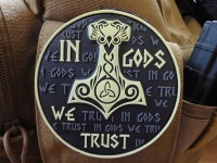 3D Rubber MORALE PATCH: "In Gods we trust" sand 3D Rubber MORALE PATCH: "In Gods we trust" sand