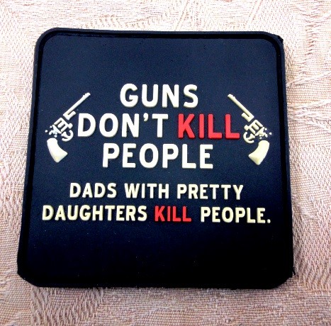 3D Rubber Patch:"Guns don't kill people"