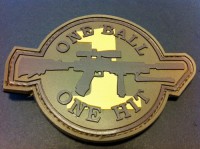 3DRubber Patch:"ONE BALL ONE HIT" 3DRubber Patch:"ONE BALL ONE HIT"