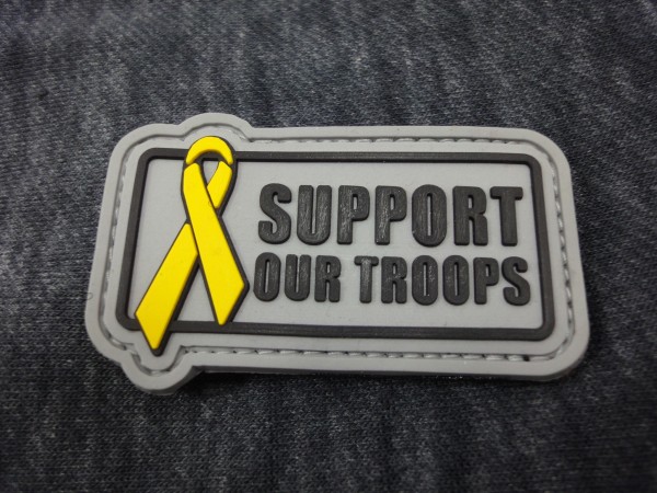 3D Rubber MORALE PATCH: "Support our Troops"