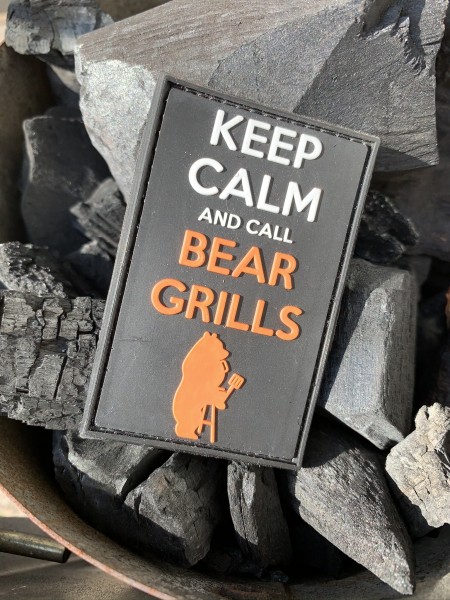 3D Rubberpatch: "KEEP CALM AND CALL BEAR GRILLS"