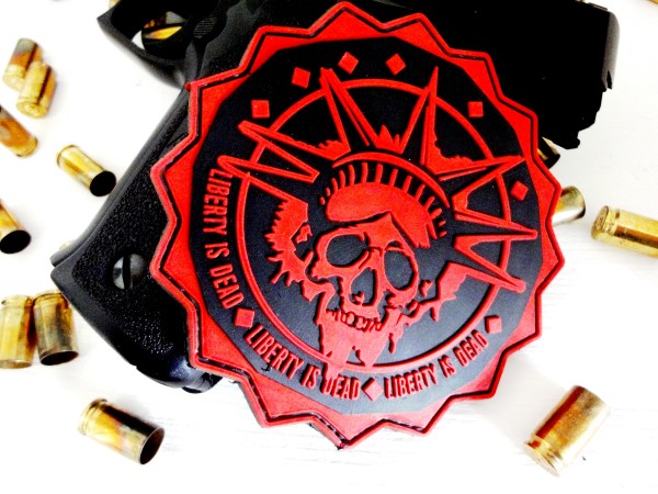 3D Rubber Morale Patch: "Liberty is Dead" blutrot