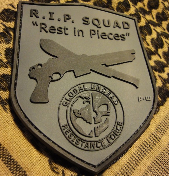 3D Rubberpatch: "R.I.P. SQUAD" Grey