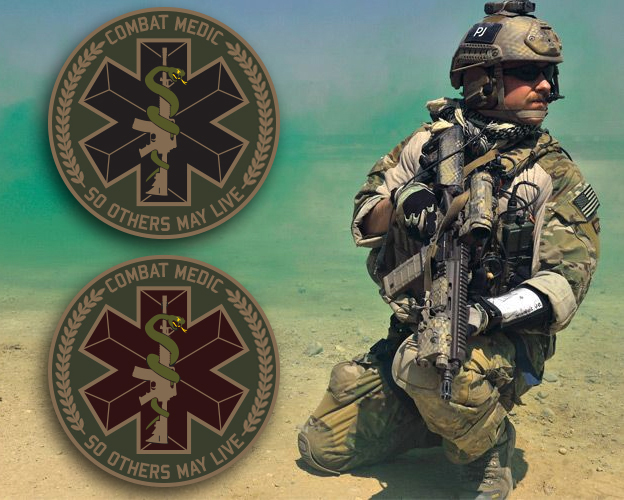 3D Rubber MORALE PATCH: "COMBAT MEDIC" .