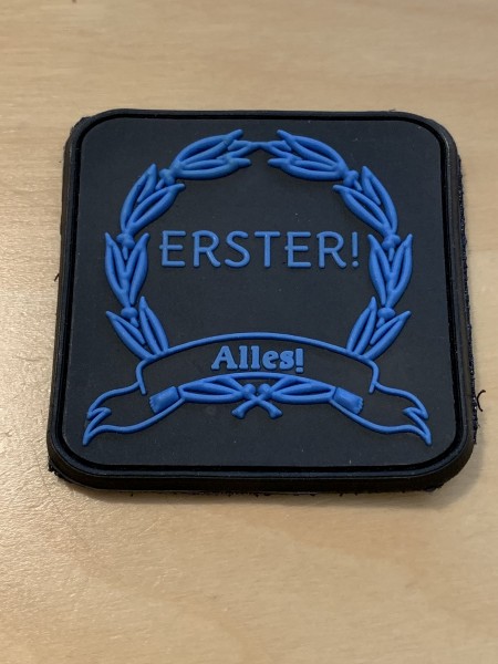 3D Morale Patch: "ERSTER! ALLES!", blau