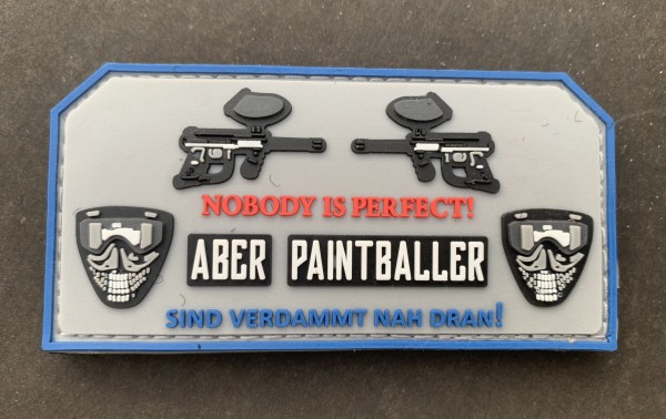 3D RUBBERPATCH: "NOBODY IS PERFECT - ABER PAINTBALLER"