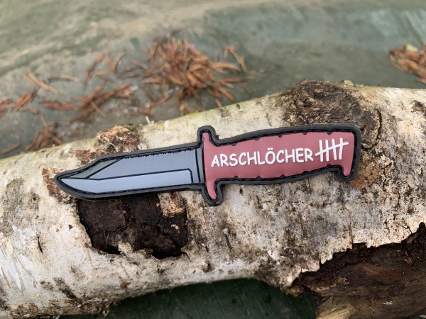 3D Rubberpatch: "ARSCHLÖCHER (kleine Version)"