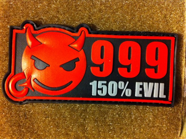 3DRubber Patch:"999" red