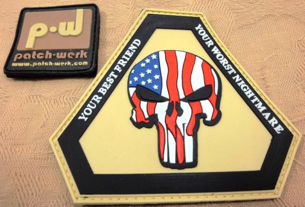 3D Rubber Patch:"Punisher USA"