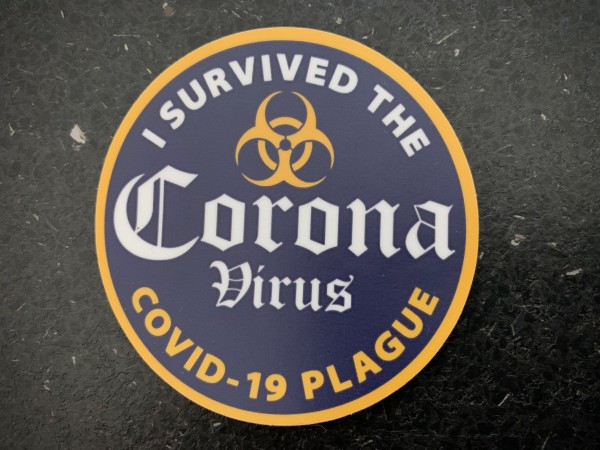 Aufkleber/Sticker "I survived the Corona Virus"