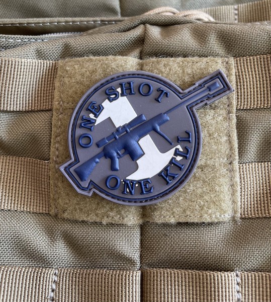 3D Rubber Patch:"ONE SHOT ONE KILL"