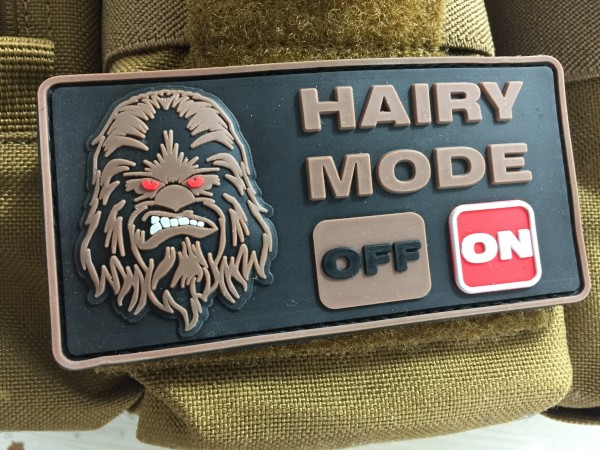 3D Rubberpatch: "HAIRY MODE: ON"