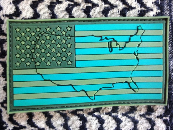 3DRubber Patch:"USA" left arm JUNGLE