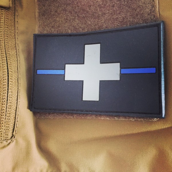 3D Rubber MORALE PATCH: "SWITZERLAND BLUE LINE"