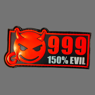 3DRubber Patch:"999" red