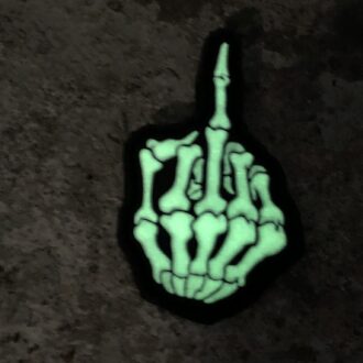 3D Rubberpatch "Bone Finger" nightglow