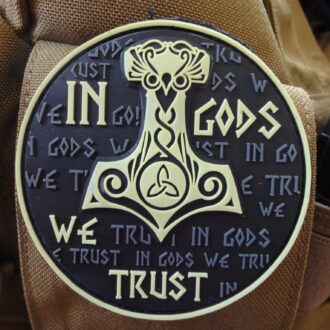 3D Rubber MORALE PATCH: "In Gods we trust" sand