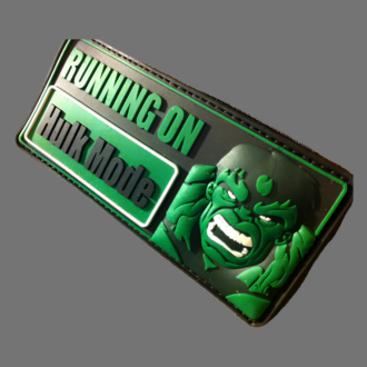 3D Rubber MORALE PATCH: "RUNNING ON HULK MODE"