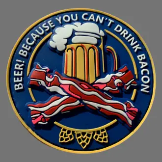 3D Rubberpatch: "BEER & BACON"