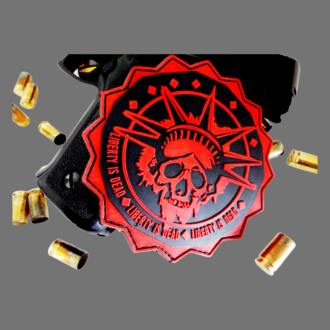 3D Rubber Morale Patch: "Liberty is Dead" blutrot