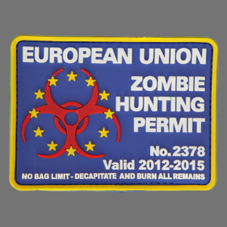 3D Rubberpatch: UNDEAD "EU ZOMBIE HUNTING PERMIT"