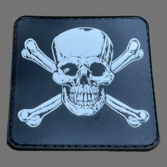 3D Rubberpatch: "Jolly Roger Black Jack" Totenkopf, Skull