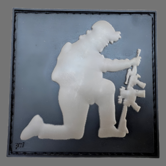 3D Rubberpatch "knieender Soldat"