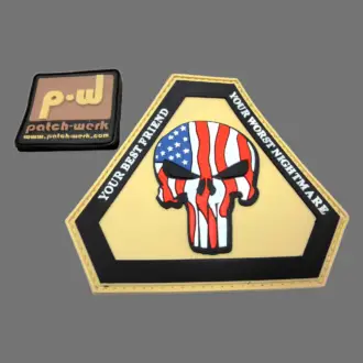 3D Rubber Patch:"Punisher USA"
