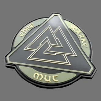 3D Rubberpatch "Mut, Ehre, Stärke" - grün schwarz