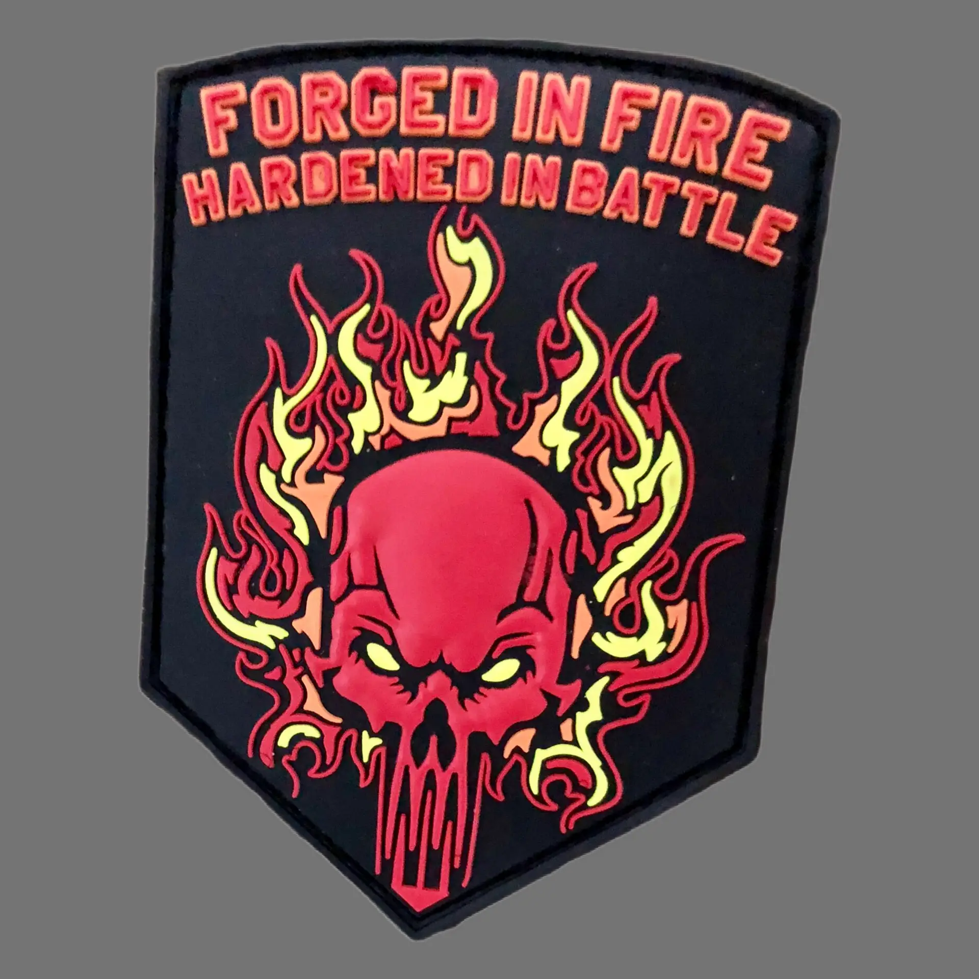 3D Rubberpatch: "Forged in Fire Hardened in Battle"