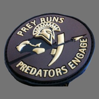 3D Rubberpatch:"PREY RUNS" CHARGER version