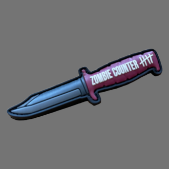 3D Rubberpatch:Messer "ZOMBIE COUNTER"