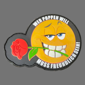 3D Rubberpatch: "WER POPPEN WILL ..."